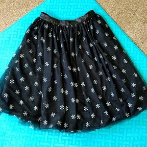 Hell Bunny glitter Tulle snowflake skirt